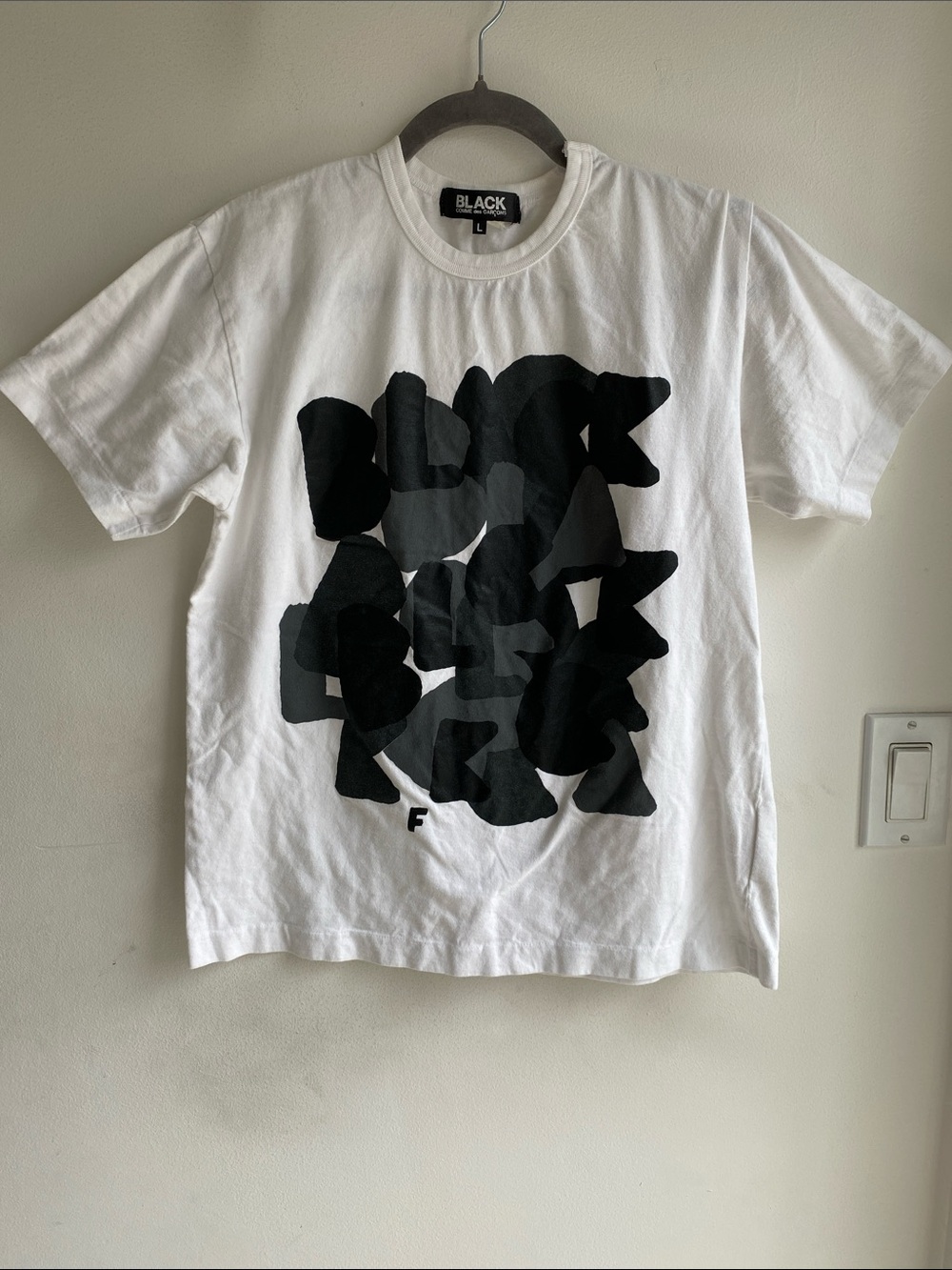 Comme des  Garçons BLACK Cotton Tshirt Japan Made Large